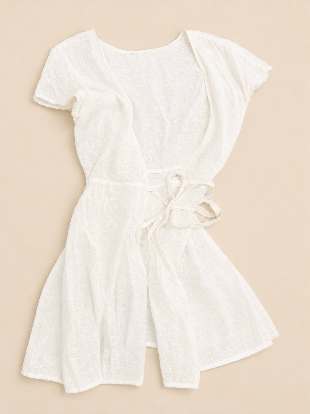 Whimsy + Row Ivory Linen Top with Black Accent